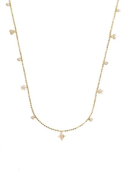 Yıldız Detaylı Zarif Altın Kolye