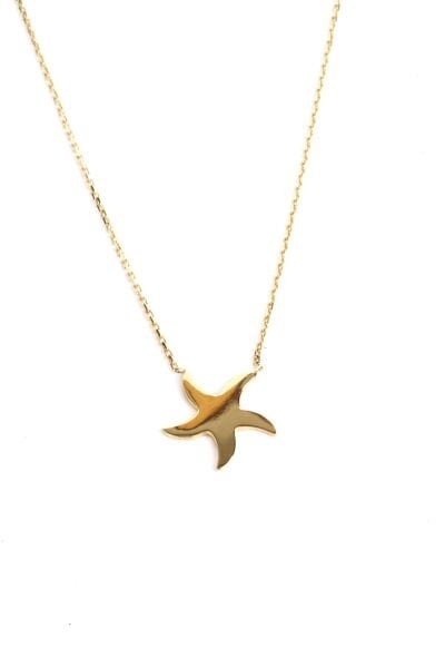 Deniz Yıldızı Tasarımlı Altın Kolye