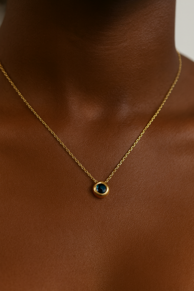 Altın Nazar Boncuklu Zarif Kolye