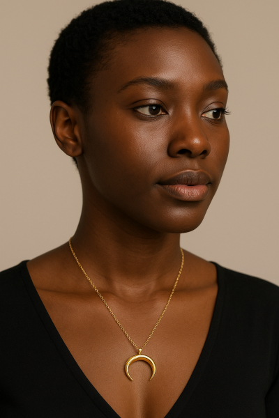 Ay Hilali Tasarım Altın Kolye