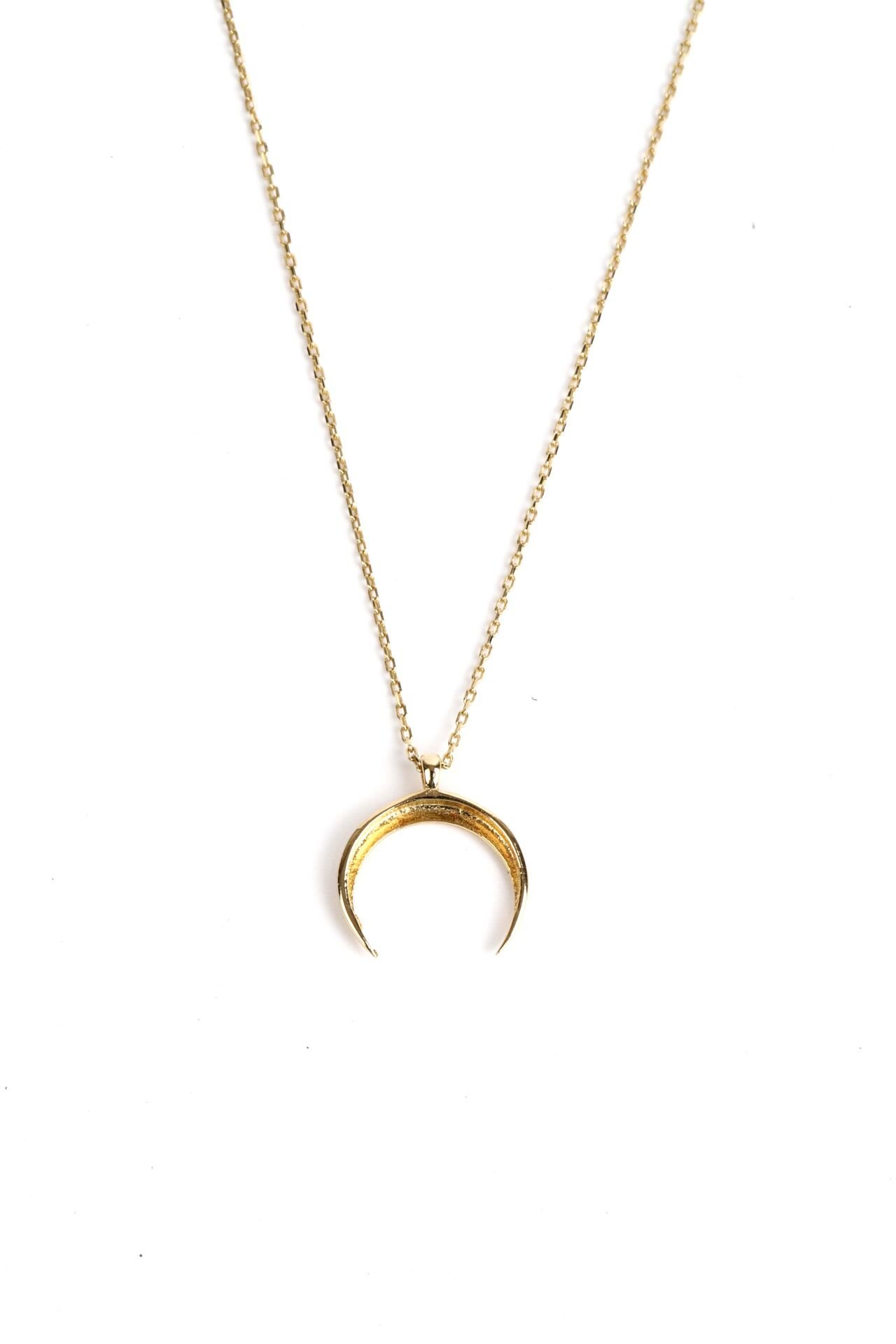 Ay Hilali Tasarım Altın Kolye