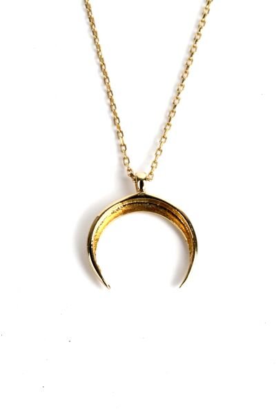 Ay Hilali Tasarım Altın Kolye