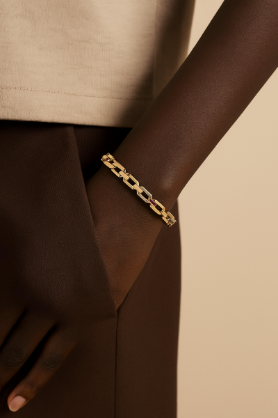 Modern Geometrik Tasarım Altın Bileklik