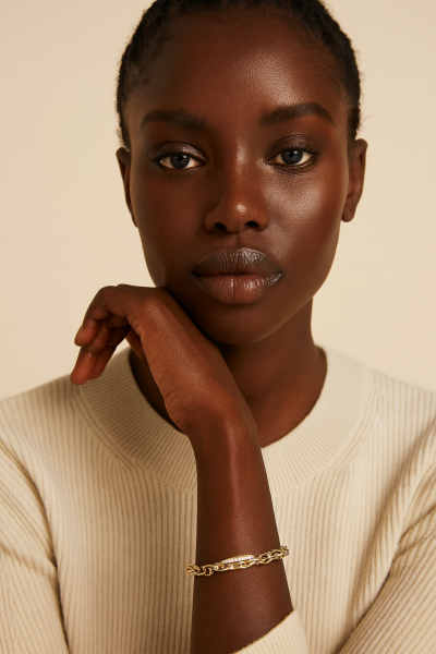 Pırlanta Taşlı Altın Zincir Bileklik