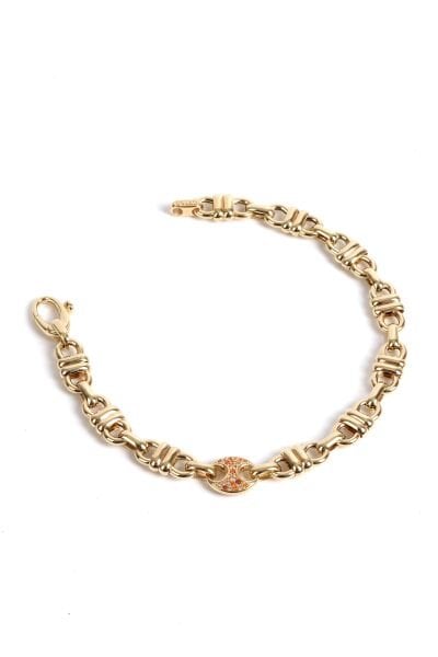 Pırlanta Taşlı Zarif Altın Zincir Bileklik