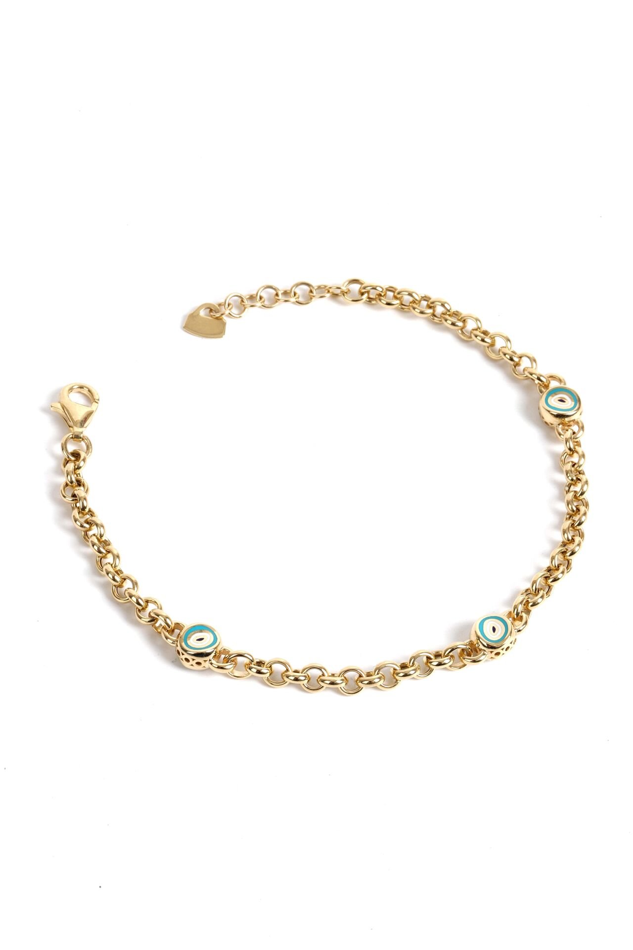 Altın Zincir Bileklik, Nazar Boncuklu
