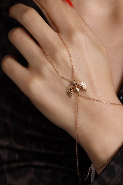 Altın Kanat Figürlü Şahmeran Bileklik