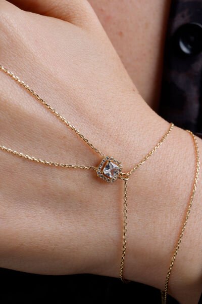 Altın Tektaş Detaylı Halo Şahmeran