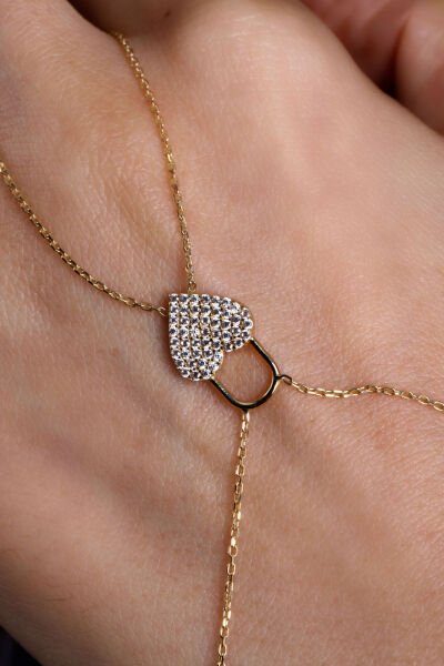 Altın Kalp Kilitli Şahmeran Bileklik